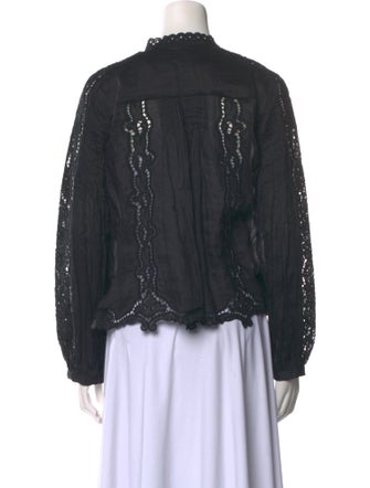 Isabel Marant Mock Neck Long Sleeve Blouse