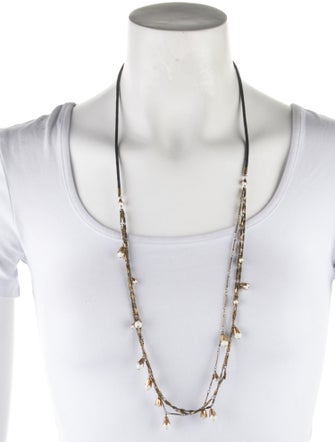Isabel Marant Cord & Bead Multistrand Necklace