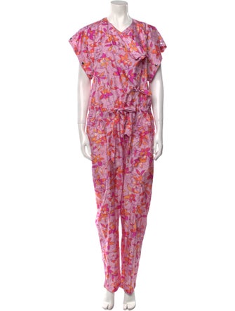 Isabel Marant Printed V-Neck Jumpsuit