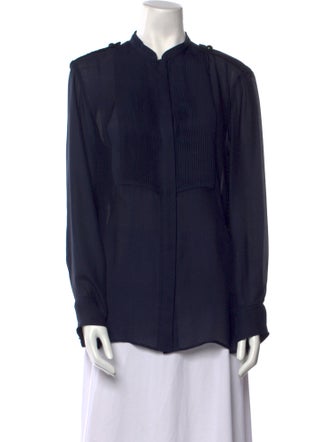 Isabel Marant Silk Mock Neck Blouse