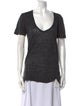 Isabel Marant Linen Scoop Neck T-Shirt