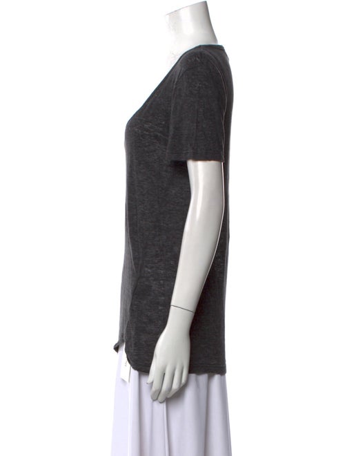 Isabel Marant Linen Scoop Neck T-Shirt
