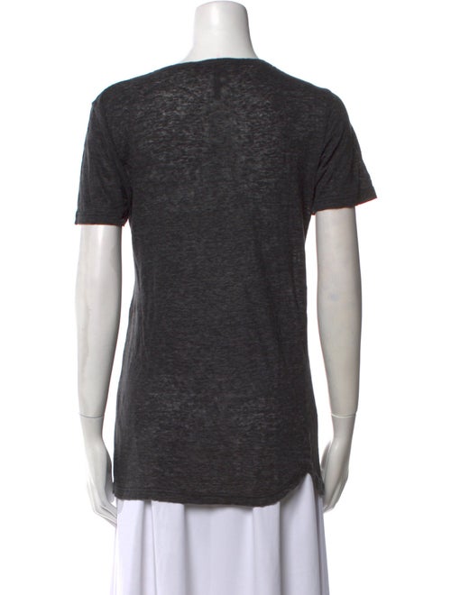 Isabel Marant Linen Scoop Neck T-Shirt