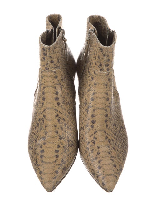 Isabel Marant Leather Animal Print Chelsea Boots