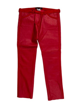 Isabel Marant Lambskin Straight Leg Pants