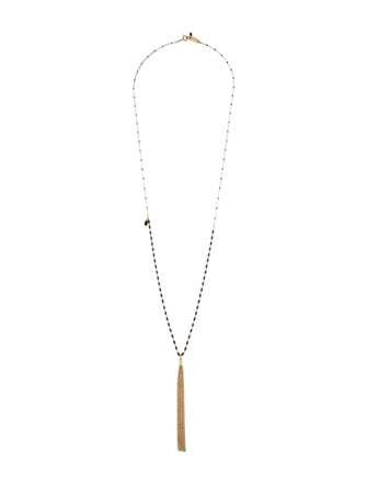 Isabel Marant Enamel Station Tassel Pendant Necklace