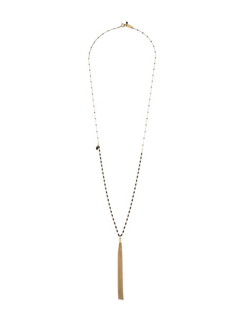 Isabel Marant Enamel Station Tassel Pendant Necklace