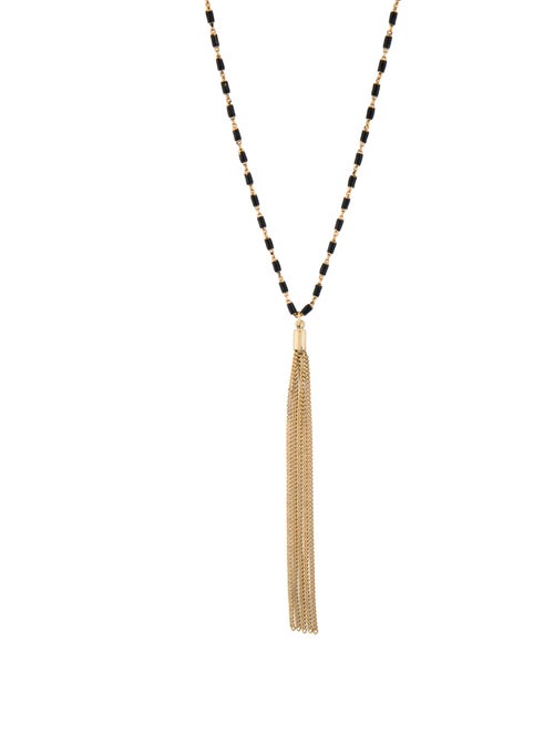 Isabel Marant Enamel Station Tassel Pendant Necklace