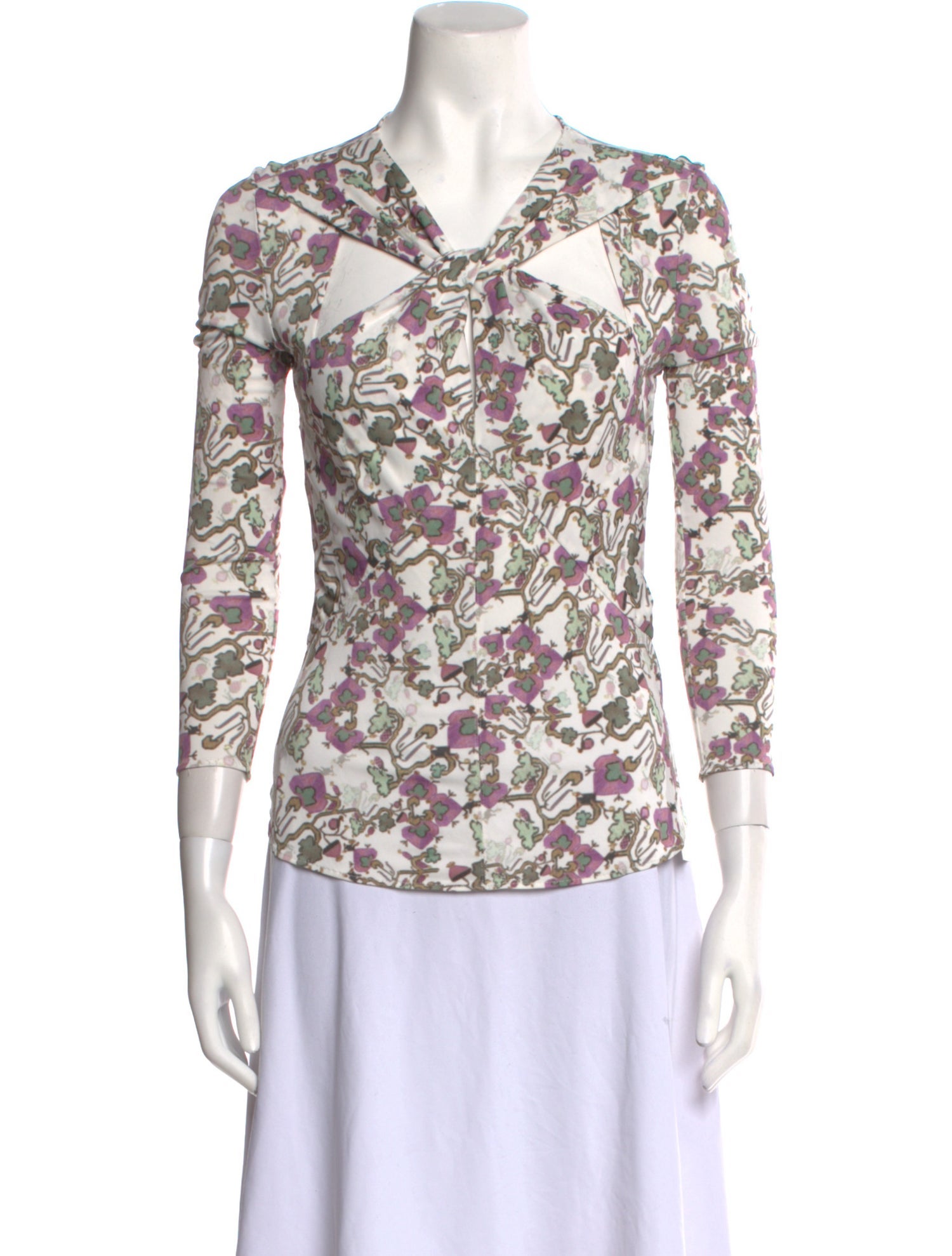 Isabel Marant Floral Print Cowl Neck Top