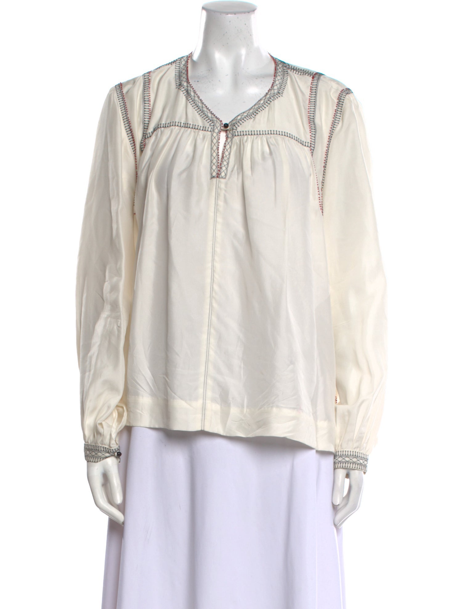 Isabel Marant Silk V-Neck Blouse