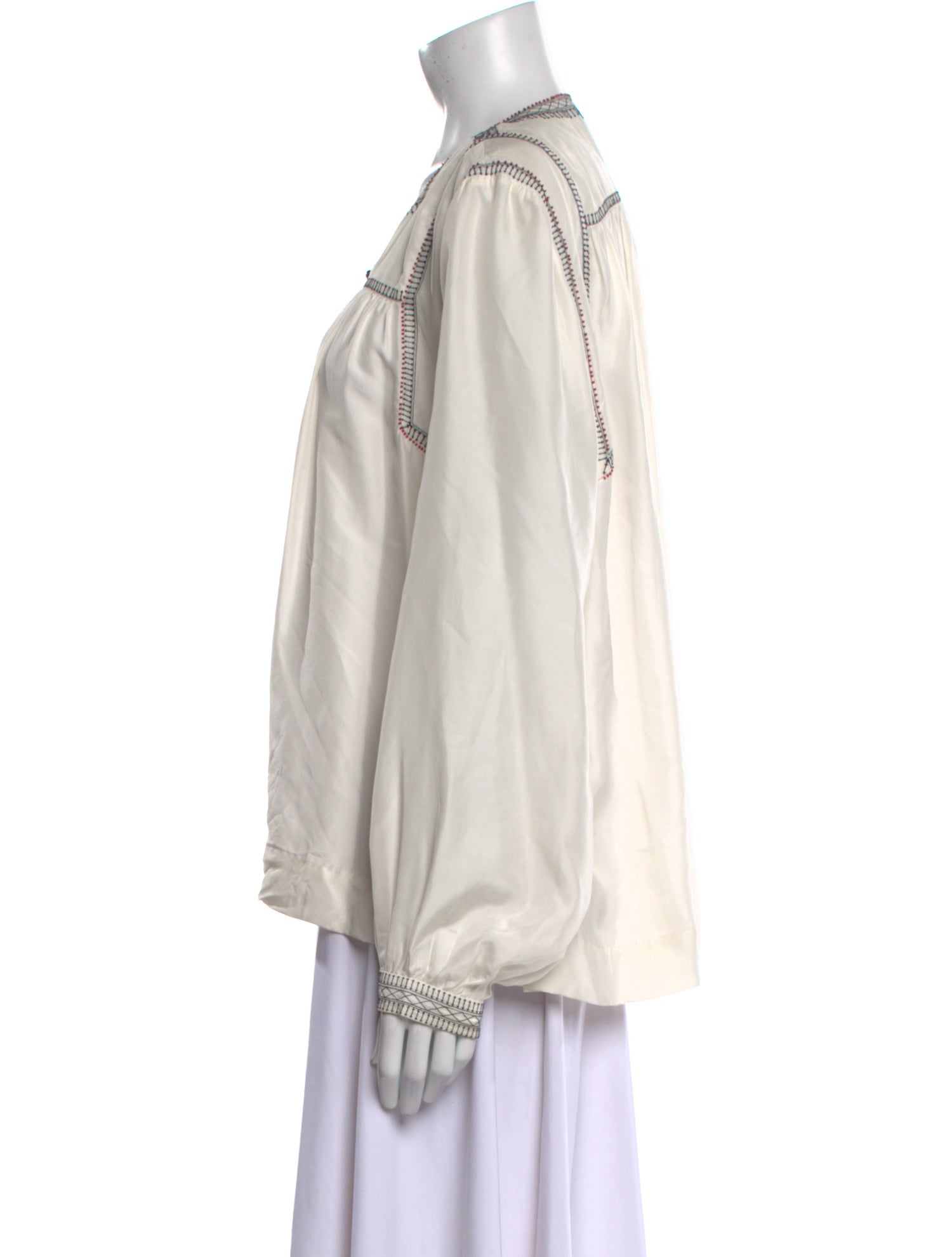 Isabel Marant Silk V-Neck Blouse