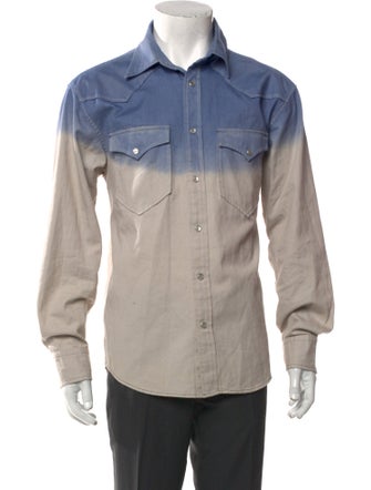 Isabel Marant Colorblock Pattern Long Sleeve Shirt