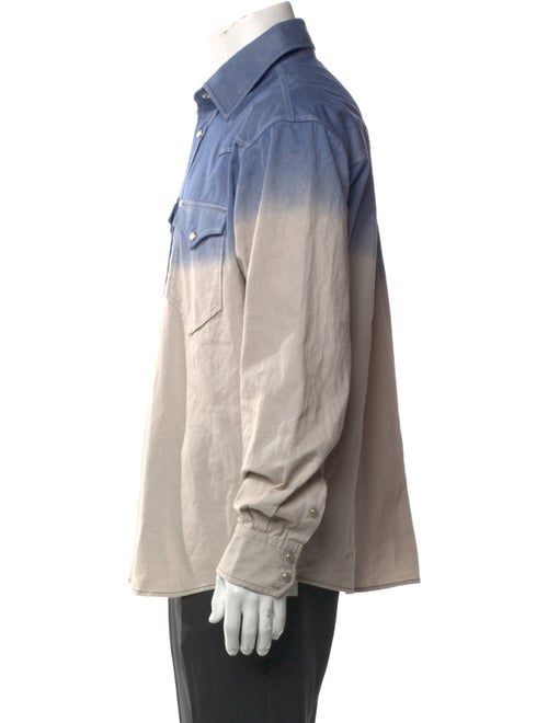 Isabel Marant Colorblock Pattern Long Sleeve Shirt