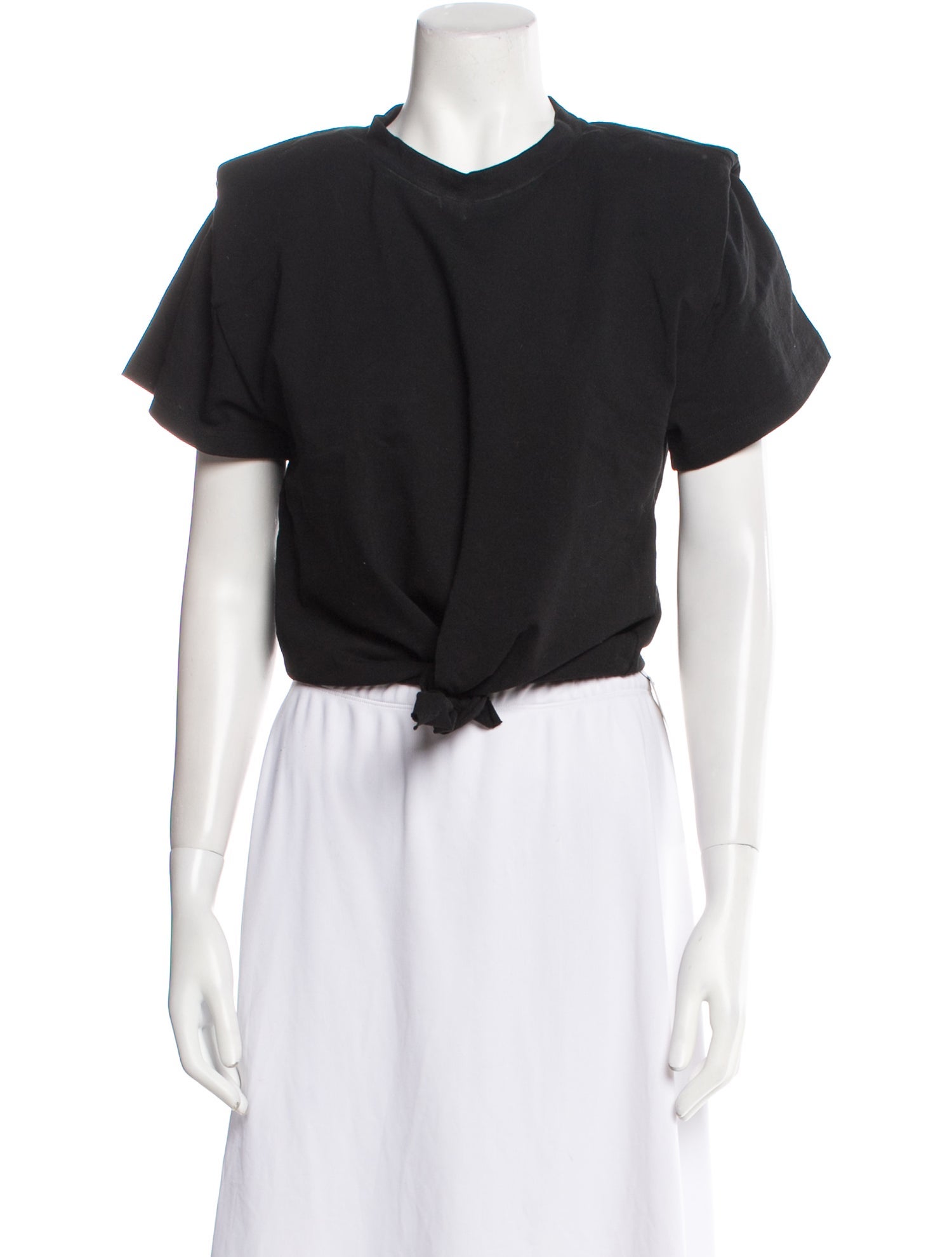 Isabel Marant Crew Neck Short Sleeve Crop Top