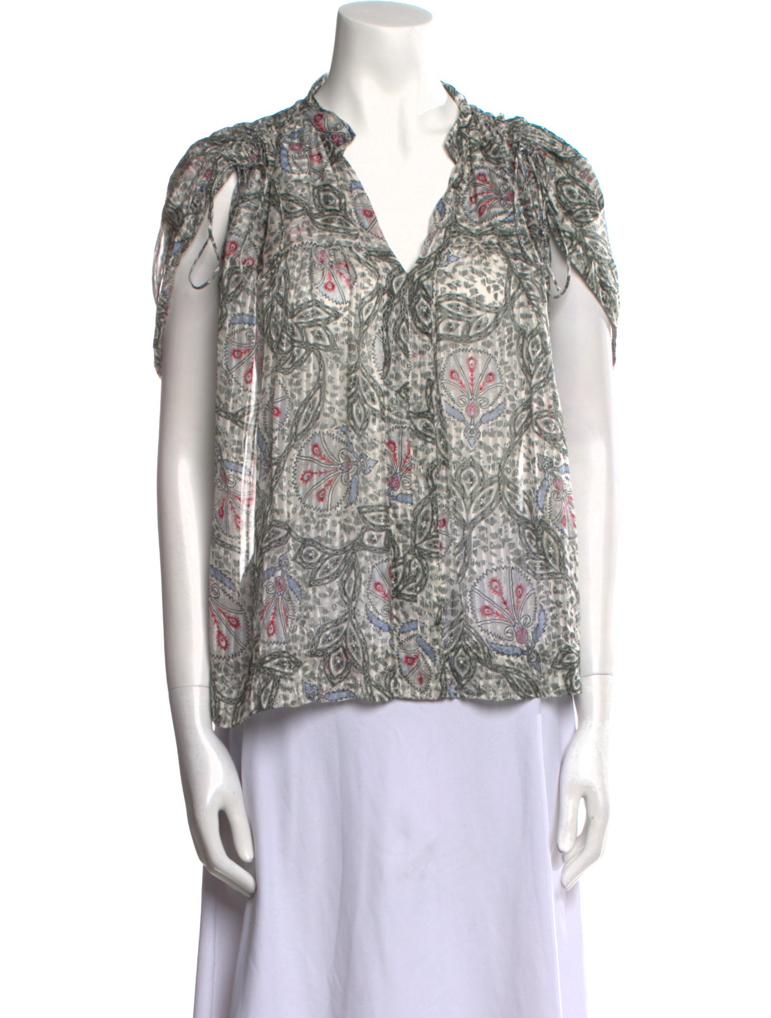 Isabel Marant Silk Floral Print Blouse