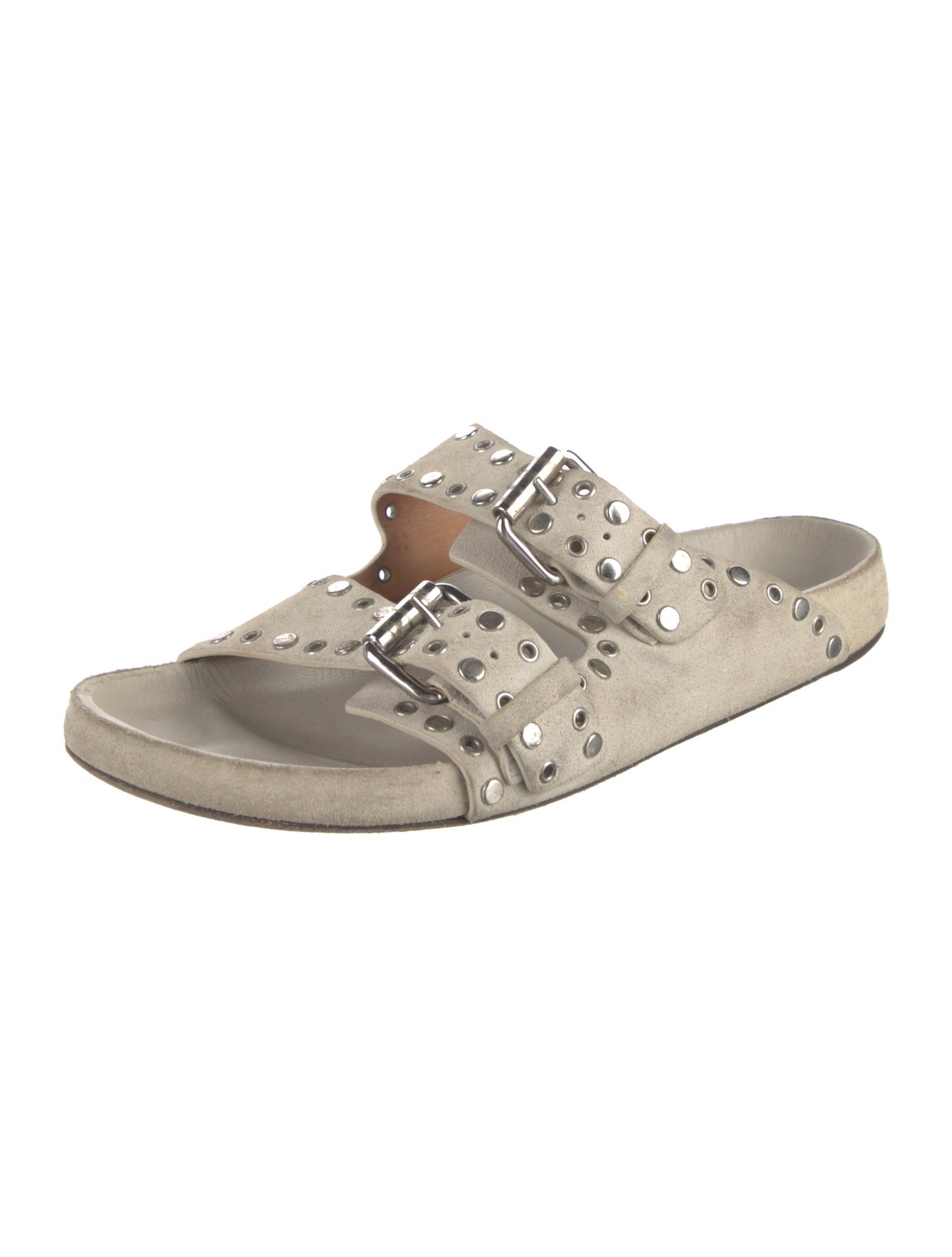 Isabel Marant Suede Studded Accents Slides