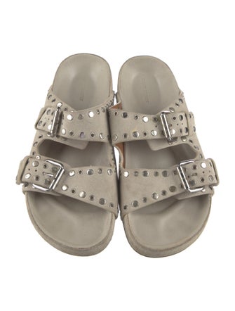 Isabel Marant Suede Studded Accents Slides