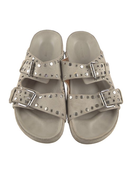 Isabel Marant Suede Studded Accents Slides