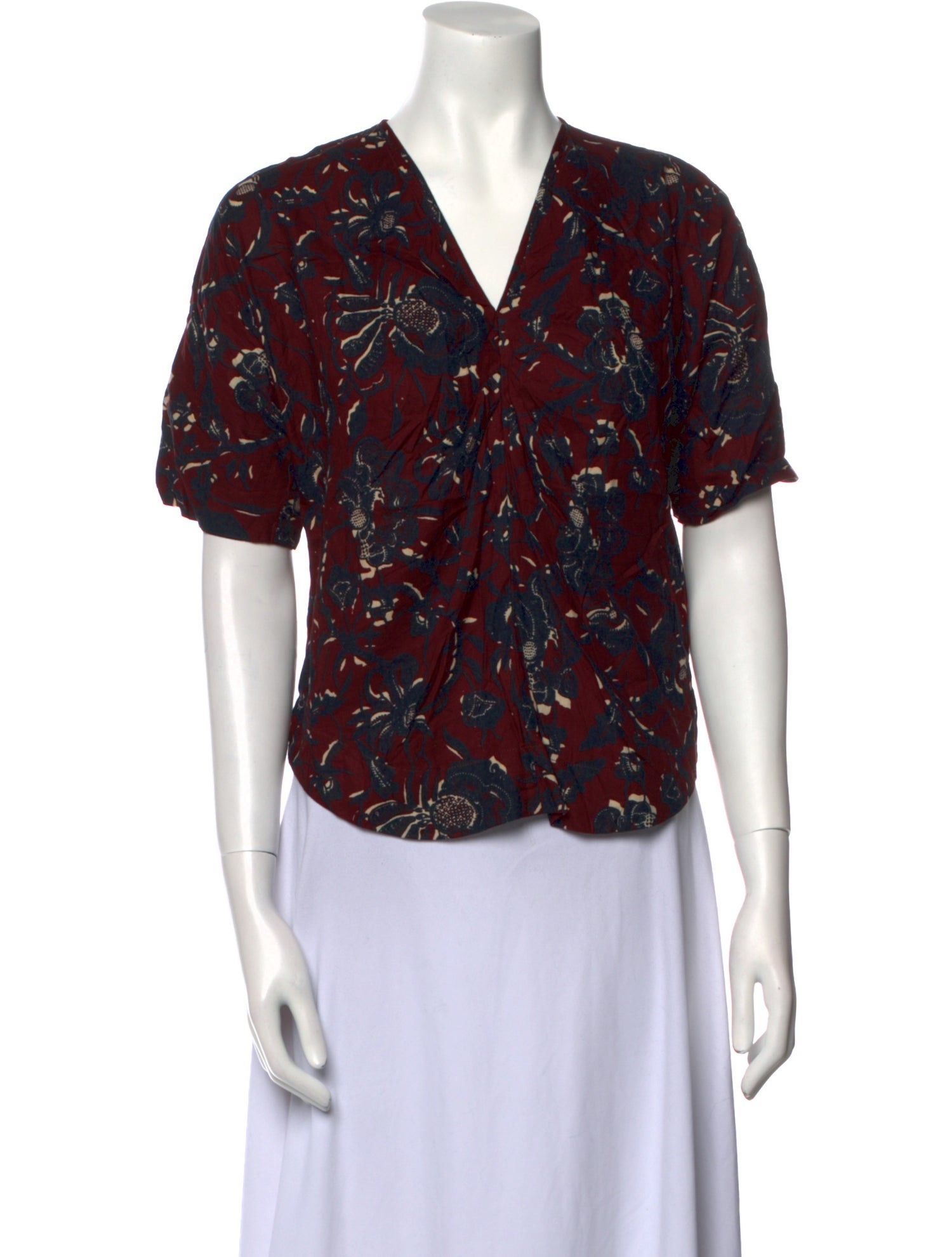 Isabel Marant Printed V-Neck Blouse