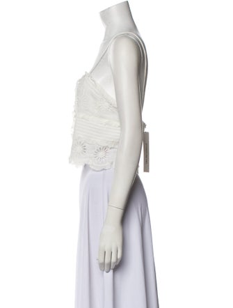 Isabel Marant Square Neckline Sleeveless Crop Top