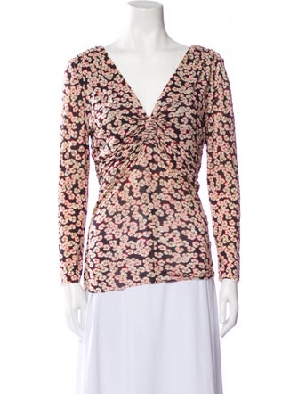 Isabel Marant Printed V-Neck Blouse