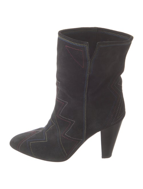 Isabel Marant Suede Embroidered Accent Boots
