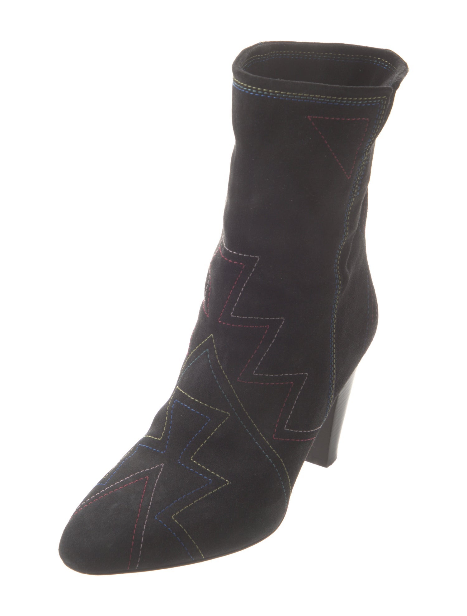 Isabel Marant Suede Embroidered Accent Boots