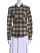 Isabel Marant Plaid Print Long Sleeve Button-Up Top