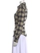 Isabel Marant Plaid Print Long Sleeve Button-Up Top