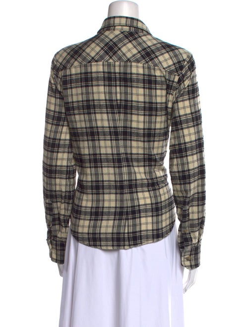 Isabel Marant Plaid Print Long Sleeve Button-Up Top