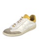 Isabel Marant Leather Colorblock Pattern Sneakers