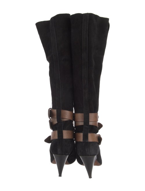 Isabel Marant Suede Colorblock Pattern Boots