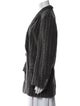 Isabel Marant Virgin Wool Striped Faux Fur Coat