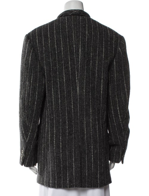Isabel Marant Virgin Wool Striped Faux Fur Coat