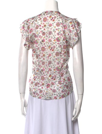 Isabel Marant Floral Print V-Neck Blouse