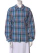 Isabel Marant Plaid Print Long Sleeve Button-Up Top