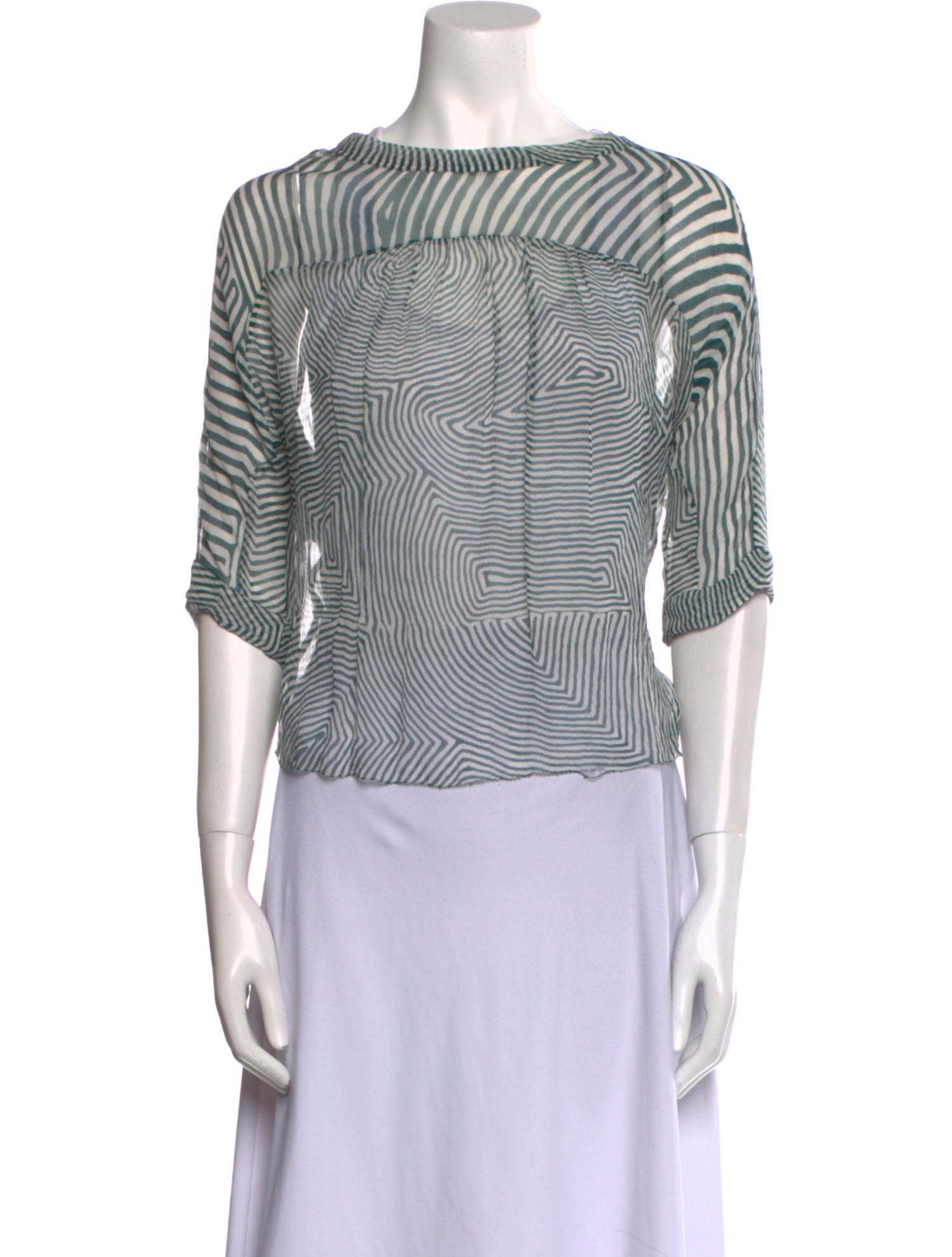 Isabel Marant Silk Striped Crop Top