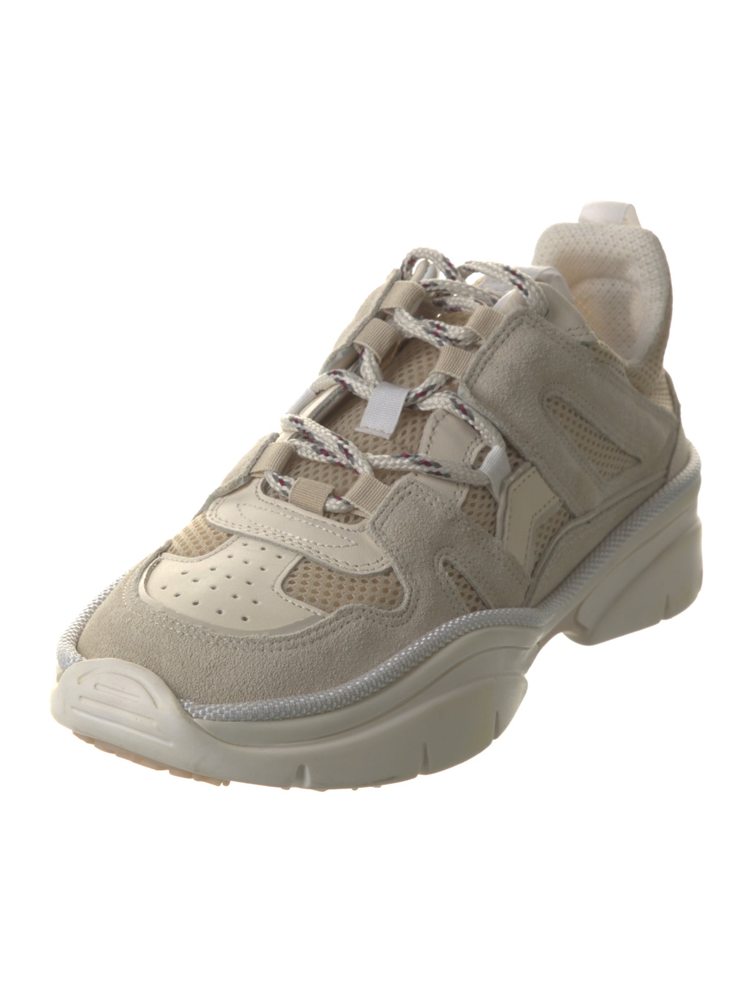 Isabel Marant Mesh Leather Trim Embellishment Sneakers