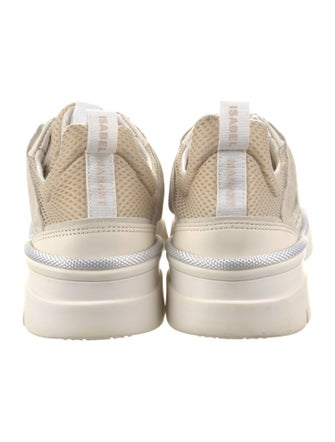 Isabel Marant Mesh Leather Trim Embellishment Sneakers