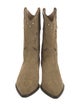 Isabel Marant Suede Lasercut Accents Western Boots
