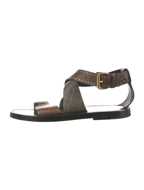 Isabel Marant Leather Animal Print Sandals
