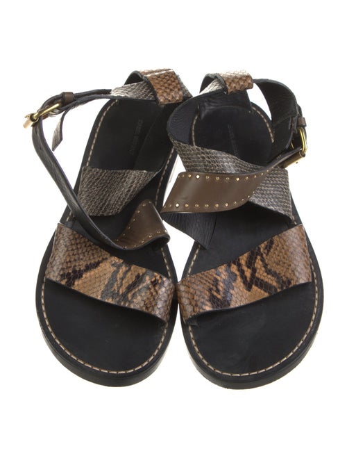Isabel Marant Leather Animal Print Sandals