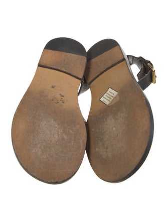 Isabel Marant Leather Animal Print Sandals