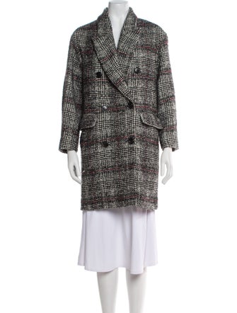 Étoile Isabel Marant Virgin Wool Tweed Pattern Peacoat