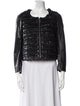 Isabel Marant Leather Tweed Pattern Evening Jacket