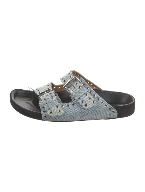 Isabel Marant Denim Printed Slides