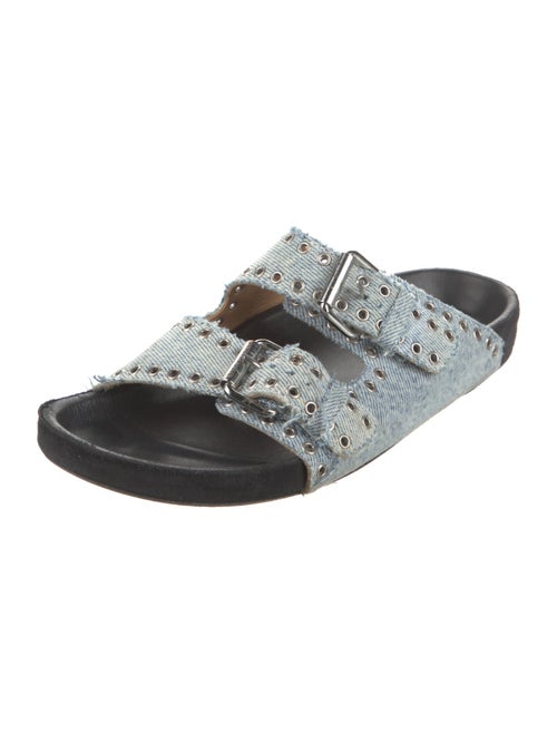 Isabel Marant Denim Printed Slides