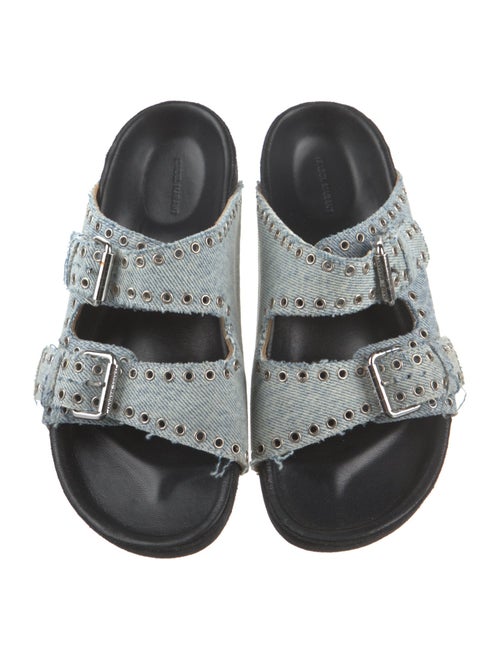 Isabel Marant Denim Printed Slides
