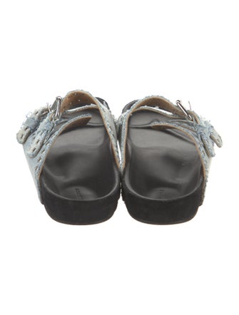 Isabel Marant Denim Printed Slides