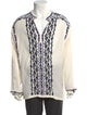 Isabel Marant Graphic Print V-Neck Henley